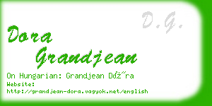 dora grandjean business card